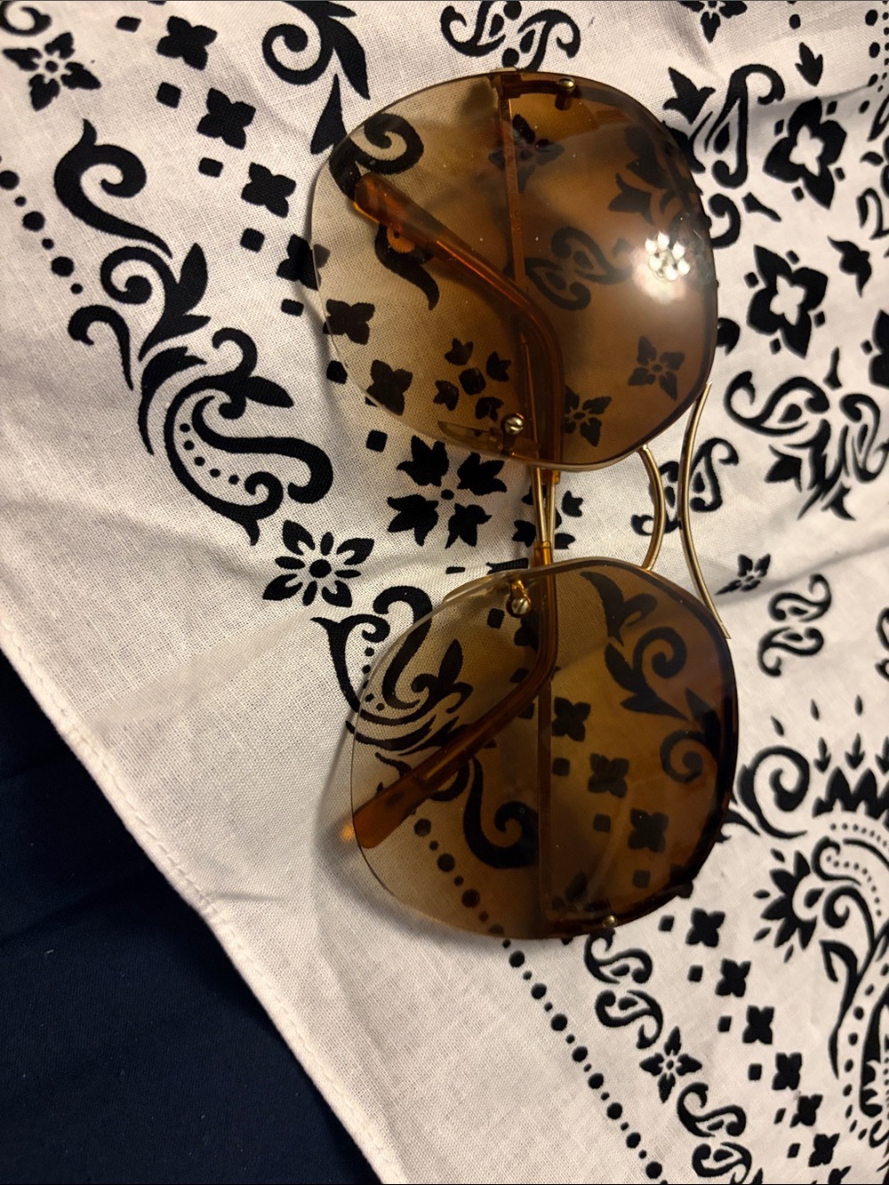 Men's Brown Tinted Aviator Sunglasses
